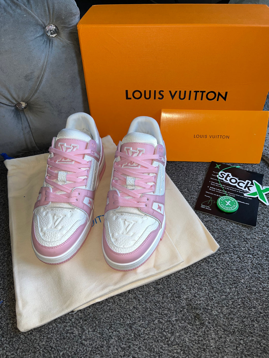 Pink & White Trainers