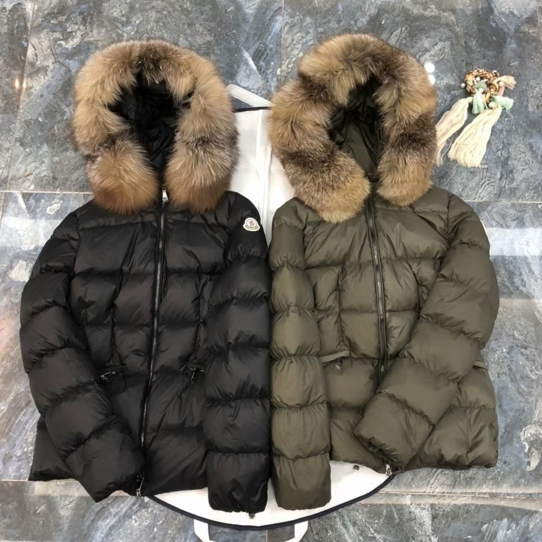 Real Fur Hooded Coat