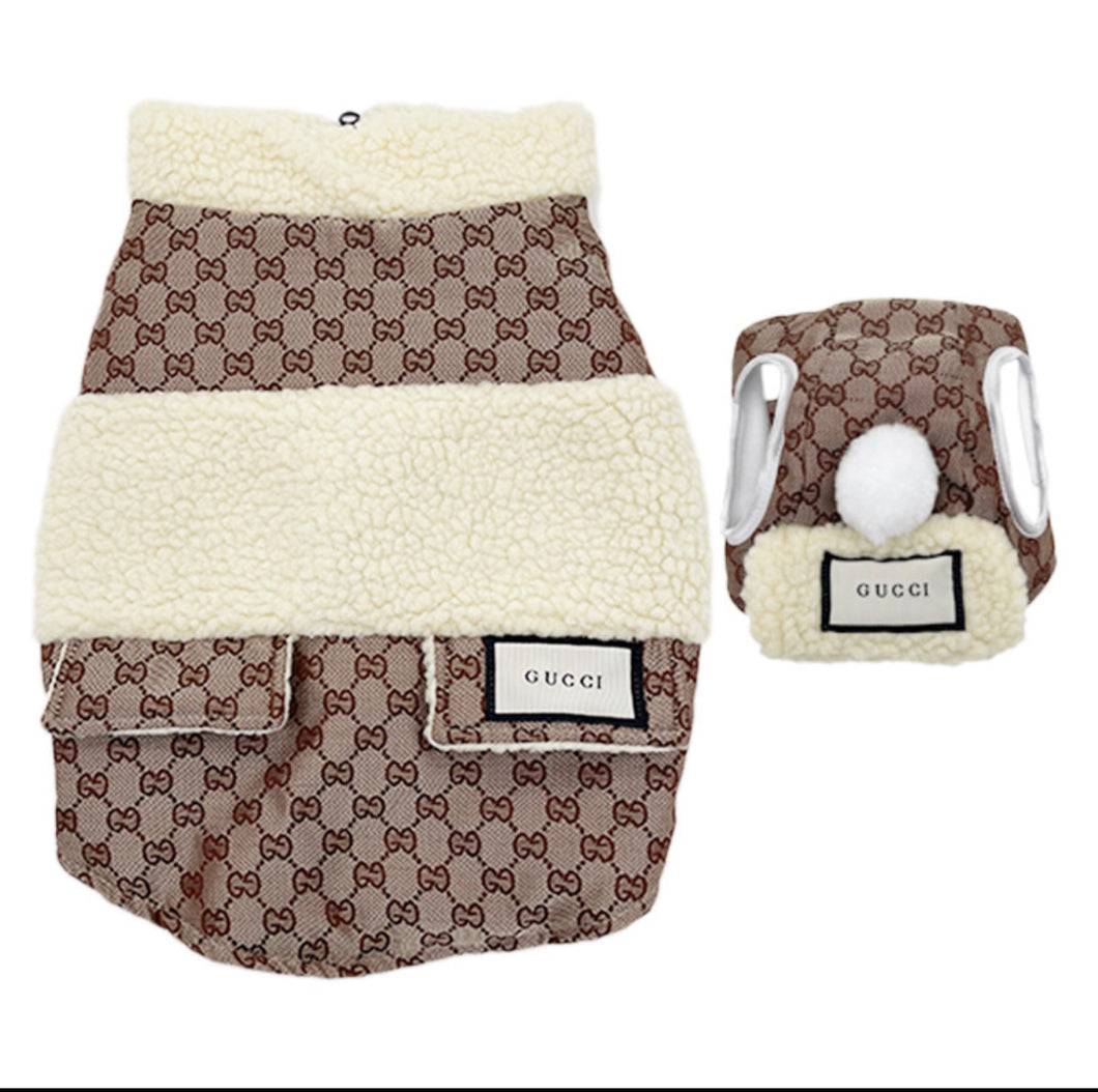 Fluffy Brown Coat With Hood