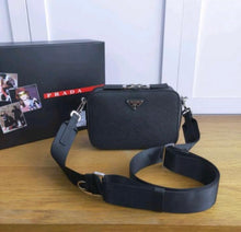 Load image into Gallery viewer, Black Leather Shoulder Bag
