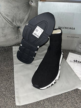 Load image into Gallery viewer, Black Writing Sock Trainers
