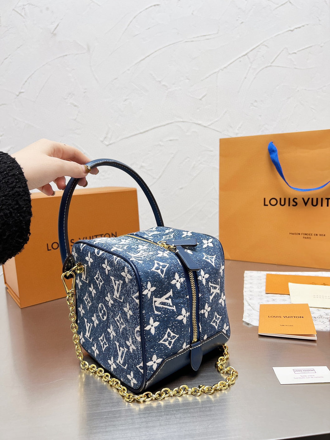 Denim Square Bag