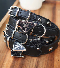 Load image into Gallery viewer, Black Leather Collar
