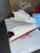 Load image into Gallery viewer, White &amp; Red Shinny Trainers
