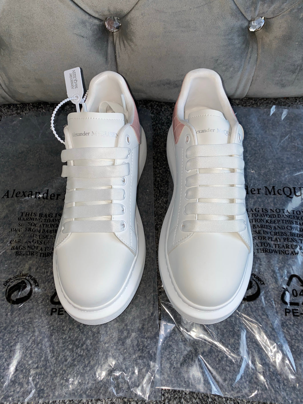 White & Pink Leather Queens