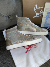 Load image into Gallery viewer, Pink/Silver High Diamond Trainers
