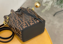 Load image into Gallery viewer, Brown Shinny Bucket Bag
