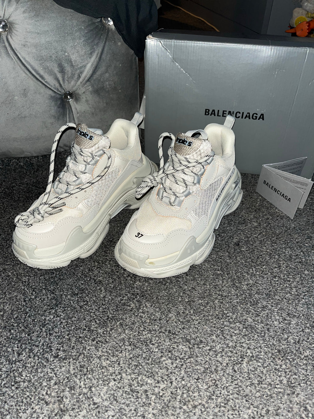 Triple Trainer - Pale Grey/Off White