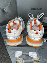 Load image into Gallery viewer, White &amp; Orange Track Trainers
