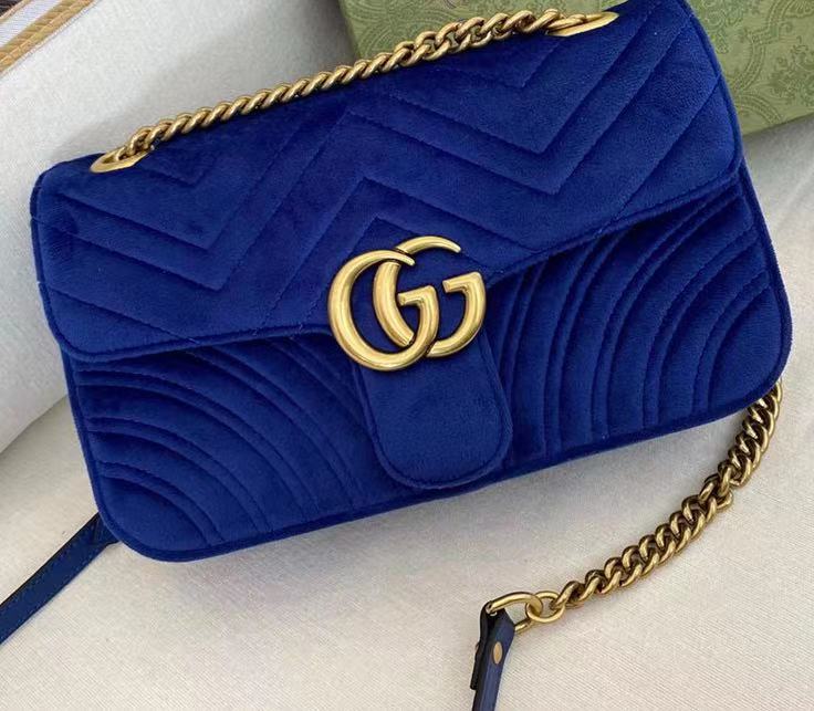 Blue Suede Bag